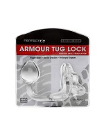 Perfect Fit Armour Tug Lock: Penisring mit Analplug, transparent