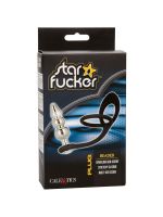 Star Fucker Beaded: Analplug mit Cockring, silber/schwarz