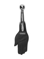 Ouch! Pain Saddle Leather Hand: Paddel, schwarz/silber