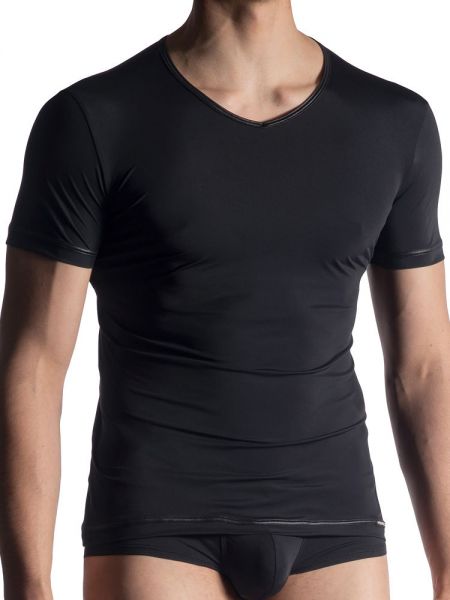 MANSTORE M916: V-Neck-Shirt, schwarz