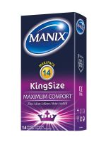 Manix King Size: Kondome 14er Pack, Vanille/transparent