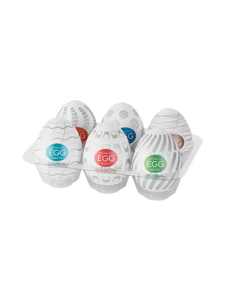 Tenga Egg New Variety Pack: Masturbatoren 6er Pack, weiß