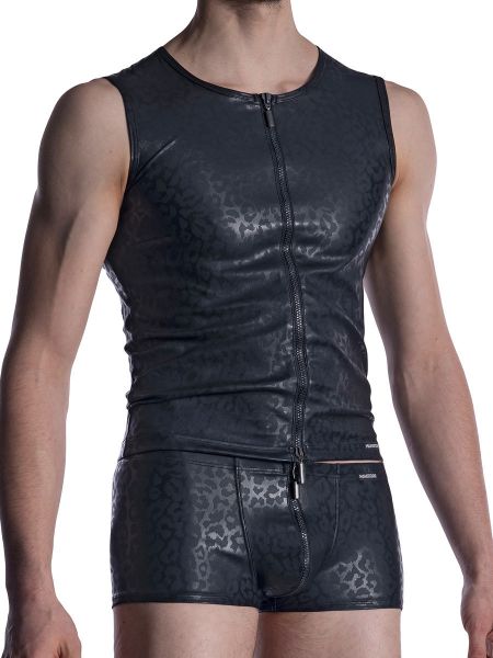MANSTORE M2002: Zipped Vest, schwarz