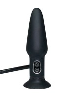 True Black: Vibro-Analplug mit Pumpe, schwarz