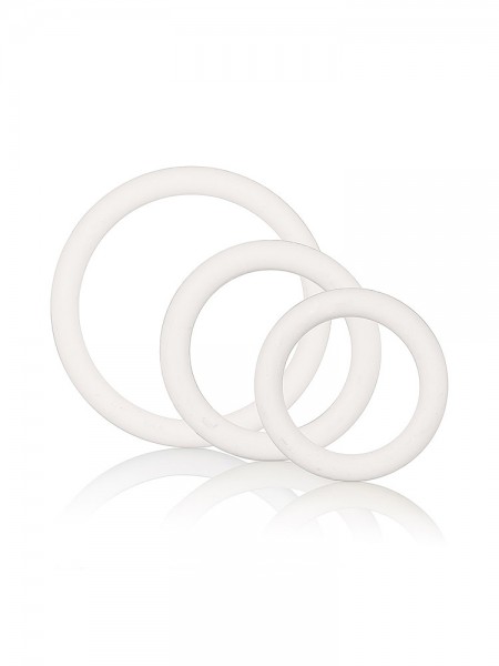 Rubber Ring Set: Penisringe-Set, weiß