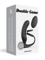 Love to Love Double Game: Prostata-Vibrator mit Penis-/Hodenring, schwarz