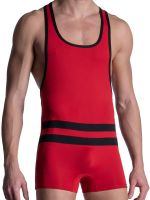 MANSTORE M2103: Wrestler Body, rot/schwarz