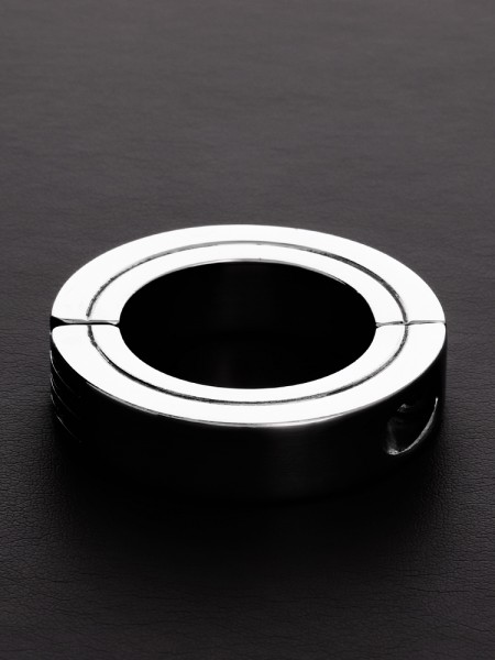 Triune Hinged Cock Ring: Edelstahl-Hodenstretcher