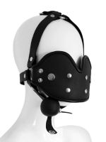 Xx-DreamsToys: Leder-Knebel-Maske, schwarz