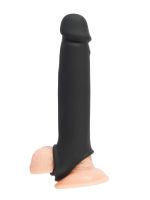 Rebel Remote Controlled Penis Extension: Vibro-Penishülle mit Fernbedienung, schwarz
