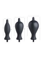 Dark Inflator Silicone Inflatable Plug: Pump-Analplug, schwarz
