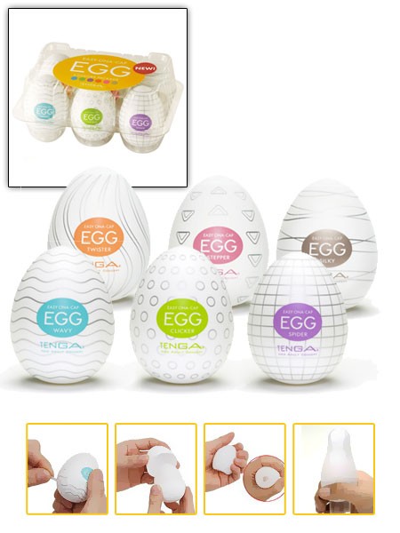 Tenga Ona Egg Variety 1: 6er-Pack Masturbatoren (sortiert)