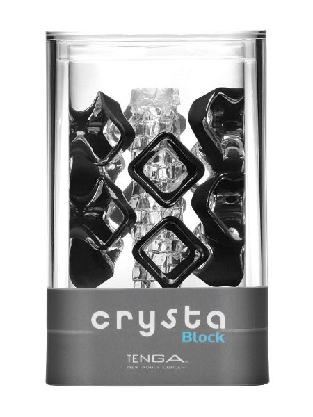 Tenga Crysta Block: Masturbator, transparent