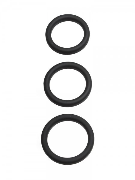 Perfect Fit Xact-Fit 3-Ring-Kit S-M: Penisringe-Set, schwarz