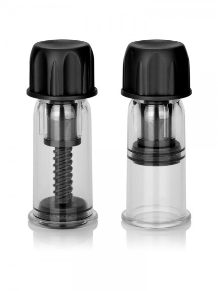 Vacuum Twist Suckers: Nippelsauger, schwarz/transparent