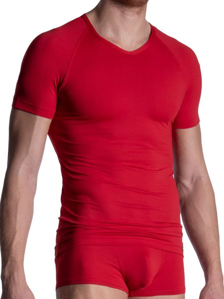 MANSTORE M800: V-Neck-Shirt, rosso