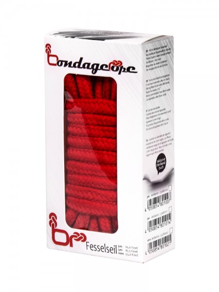 Bondage Rope: Bondageseil, rot (3m)