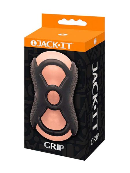 Jack-It Grip Natural: Masturbator, haut/schwarz