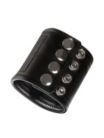 Black Label Leather Zip Wrist Wallet: Lederarmband mit Innenfach, schwarz