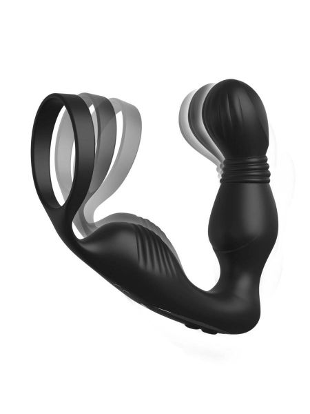 Anal Fantasy Ass-Gasm Pro P-Spot Milker: Analvibrator mit Penisring, schwarz