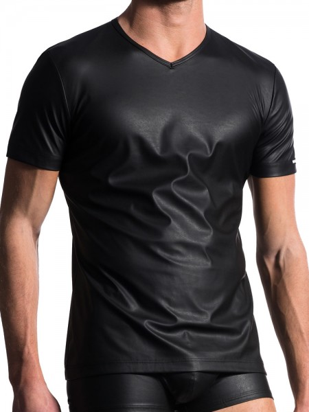MANSTORE M104: V-Neck-Shirt, schwarz