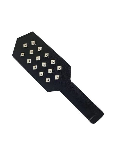 Black Label Leather Paddle With Studs: Leder Nieten-Paddle, schwarz