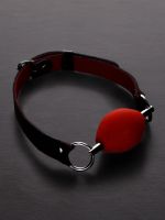 Triune Oval Silicone Ball Gag: Ballknebel, rot/schwarz