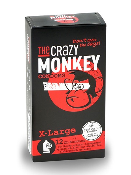 The Crazy Monkey Condoms X-Large 12er Pack