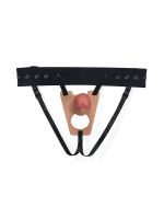 LOVE TOY Hollow G 8“: Strap-On Harness mit Dildo, haut