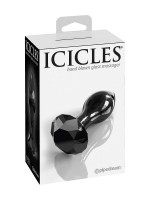 Icicles No 78: Glas-Analplug, schwarz