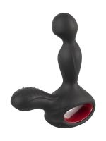 Rechargeable Massager for Him: Vibro-Analplug, schwarz/rot