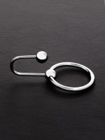 Triune Sperm Stopper Plug with Ring: Edelstahl-Eichelring mit Plug