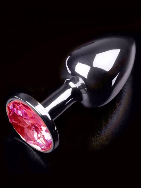 Dolce Piccante Jewellery Small: Edelstahl-Analplug, silber/pink
