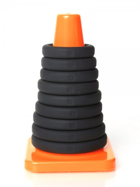 Perfect Fit Play Zone Kit: Penisringe-Set, schwarz/orange