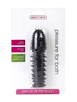 Thrilling Silicone Penis Extension: Penishülle, schwarz