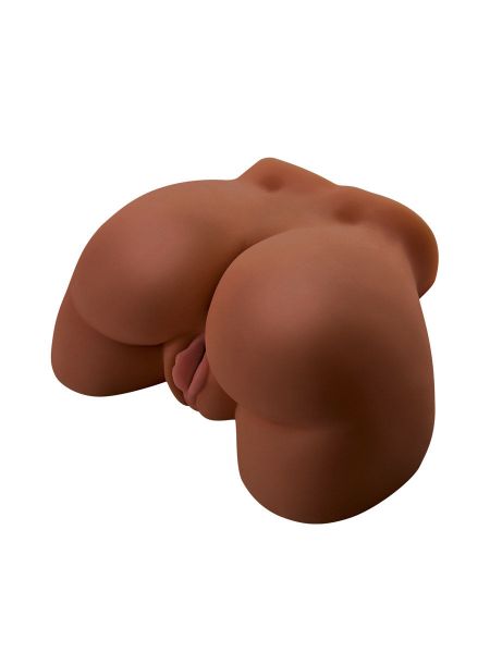 PDX Vibrating Ass: Torso-Masturbator, dunkel-hautfarben