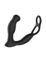 Nexus Simul8: Vibro-Analplug mit Penis- und Hodenring, schwarz