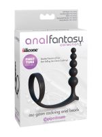 Anal Fantasy Ass-Gasm Cockring Anal Beads: Analplug, schwarz