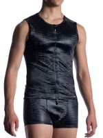 MANSTORE M2052: Zipped Vest, schwarz