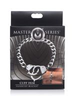 Master Series Cuff Him: Handschellen-Armband, silber