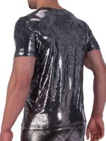 MANSTORE M2323: Casual T-Shirt, schwarz/silber