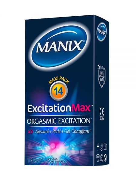 Manix Excitation Max: Kondome 14er Pack, transparent