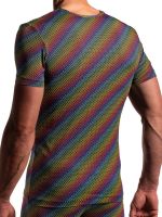 MANSTORE M2278: V-Neck-Shirt, rainbow
