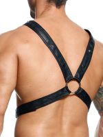 DNGEON by MOB DMBL09: Cross Chain Harness, schwarz