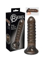 Rebel Dick &amp; Ball Sleeve: Penishülle mit Hodenring, schwarz