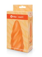 B-Vibe Texture Plug Swirl: Vibro-Analplug, orange