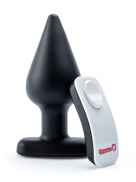 Screaming O Vibrating Plug XL: Vibro-Analplug mit Fernbedienung, schwarz